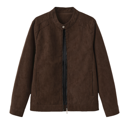 Veste en cuir suédé