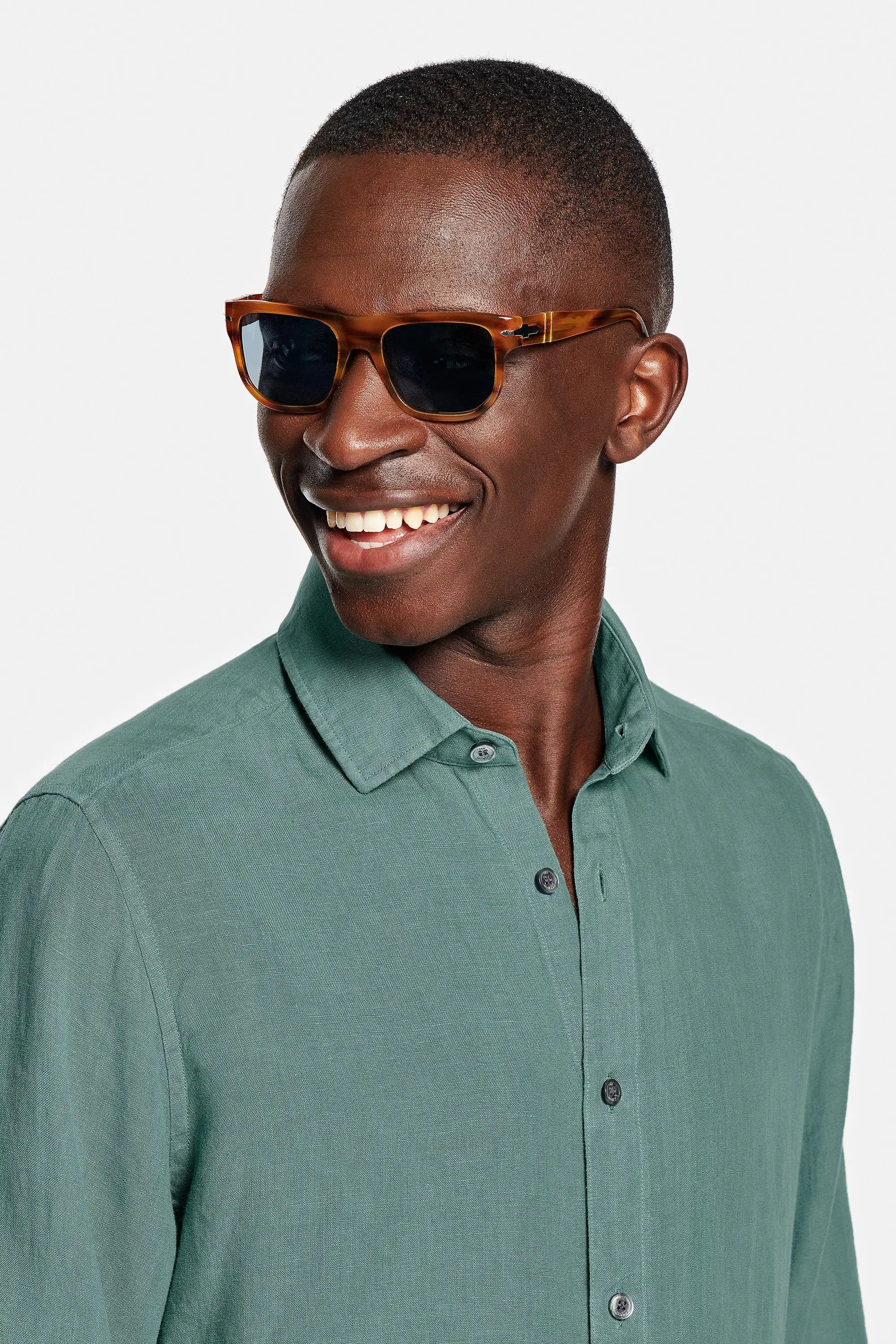 Paris- Chemise en lin vert olive