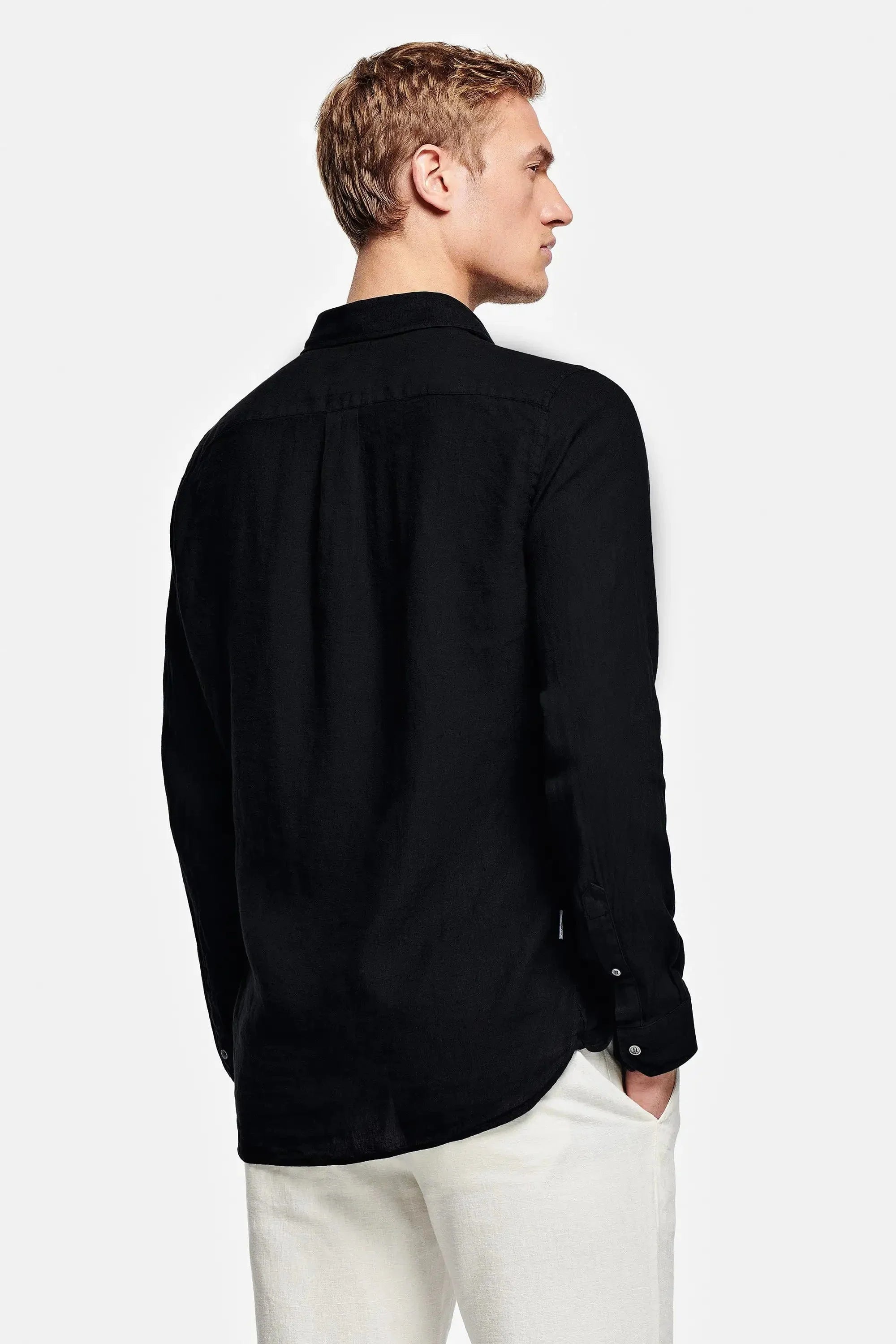 Paris- Chemise en lin noir