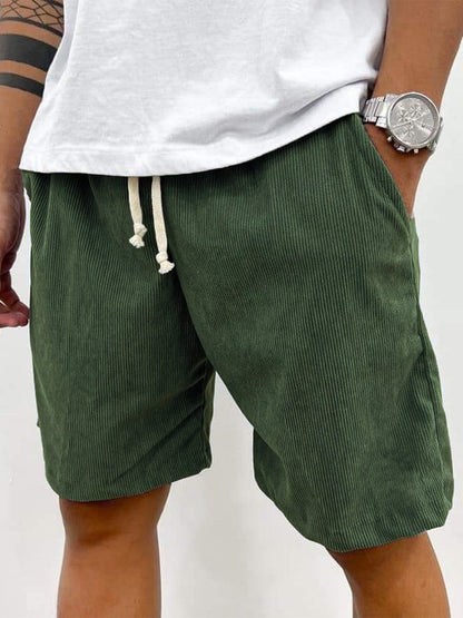 Short extensible en velours côtelé