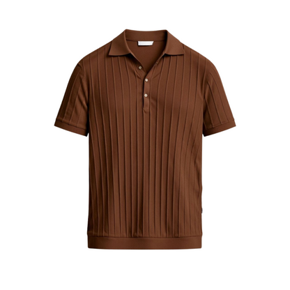 Polo boutonné à rayures verticales