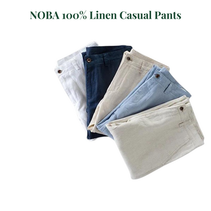 Pantalon décontracté 100 % lin