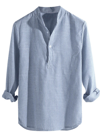 Chemise à manches longues rayée Havana